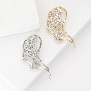 Elegante Spilla in Lega con Strass a Forma di Fiore e Farfalla per Donna Moda Raffinata Accessorio per Abito e Scialle Gioielli Regalo