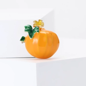 Spilla a Forma di Zucca in Lega Smaltata alla Moda per Donna Gioielli Creativi con Corsage di Frutta Accessorio Regalo di Halloween e Ringraziamento