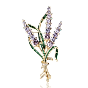 Broche Élégante En Alliage De Strass En Épi De Blé Pour Femmes Broche Bouquet Floral En Cristal Pour Costume Manteau Accessoires De Mariage Fête
