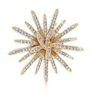 Elegante Spilla a Forma di Girasole in Lega con Strass per Donna Spille a Fiore Minimaliste di Alta Qualità Accessori per Sciarpa Gioielli