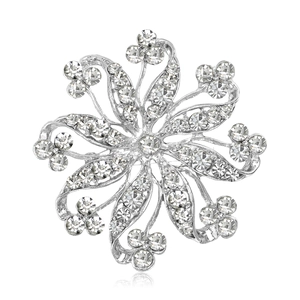 Eleganter Legierung Strass Hohl Blume Brosche Für Damen Funkelndes Kristall Glas Eingelegt Anzug Mantel Deko Schmuck Geschenk