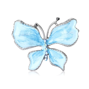 Elegante Spilla a Farfalla in Lega per Donna Con Gocciolamento d'Olio di Smalto e Accenti di Strass Perla Artificiale Gioielli di Moda