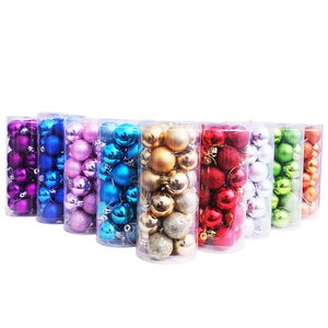 9-pack assorted color Christmas ball ornaments in tubes with shiny and matte finishes