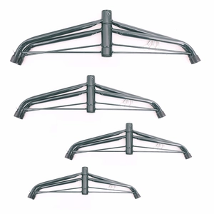 Foldable green metal Christmas tree stand set with adjustable bolts and anti-slip feet