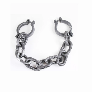 Realistic plastic shackles with vintage metal texture for Halloween prop decoration