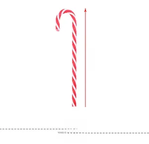 Detail view of 15cm red and white striped candy cane Christmas tree hanging ornaments