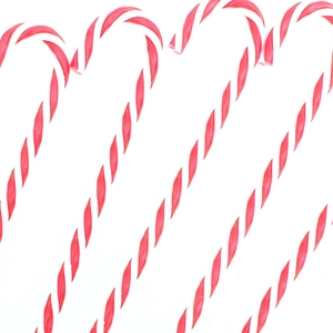 Red and white striped 15cm Christmas candy cane hanging ornaments set for holiday tree decor