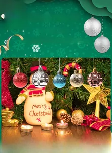 Detail of Christmas balls with snowflake embossing and rhombic patterns in festive colors