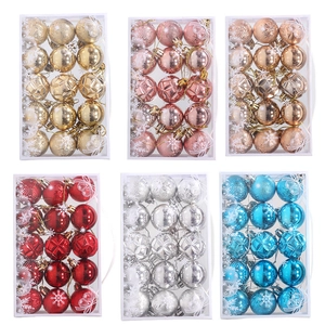 Electroplated Plastic Christmas Ball Ornaments Set Multi Shape Shatterproof Christmas Tree Hanging Decorations For Holiday Party Home Decor