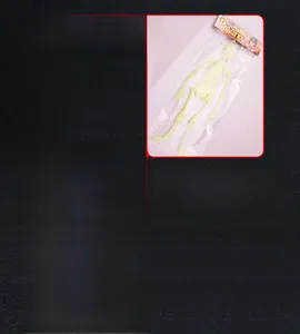 Glow in the dark Halloween skeleton toy showing retail packaging and back details