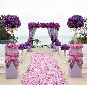 Grand nœud décoratif rose métallique pour mariages et décorations de fêtes festives
