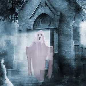 Spooky white hanging ghost decoration for Halloween party outdoor haunted house decor