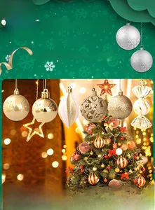 Detailed set of gold and pink Christmas ornaments with matte, glossy, and glitter textures