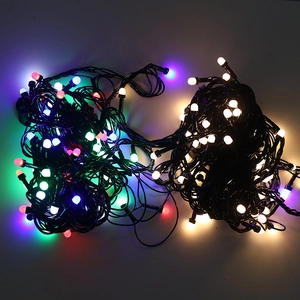 Christmas Fairy String Lights Black Wire Multicolor Warm White LED Lights For Indoor Outdoor Home Party Holiday Decoration