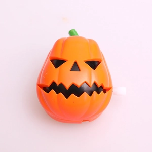 Wind-up pumpkin Jack-o'-lantern toy with clockwork mechanism for Halloween parties