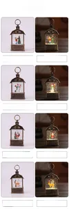 Detail showing four Christmas lantern styles in both on and off lighting states