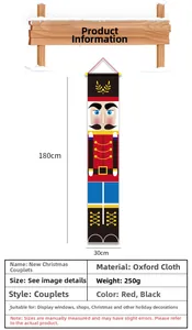 Detailed dimension layout for durable oxford cloth Nutcracker Christmas banners