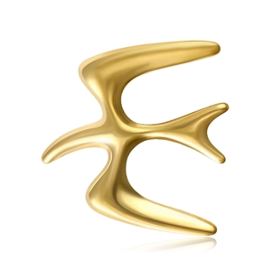 Minimalist Stainless Steel Swallow Bird Brooch Personalized Gold Silver Pin For Women Elegant Animal Suit Corsage Jewelry