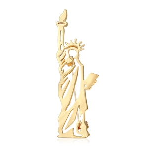 Broche en Alliage Ajouré Statue de la Liberté pour Hommes Femmes Personnalité Style USA Mode Vêtements Bijoux Accessoires