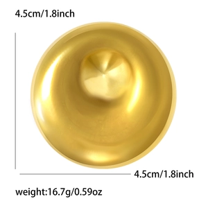 Spilla a vortice in acciaio inossidabile dorato con diametro 4,5 cm e peso 16,7 g