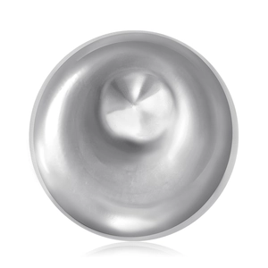 Spilla rotonda minimalista in acciaio inossidabile con design a vortice e finitura a specchio