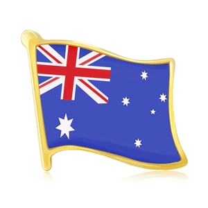 Australia Flag Enamel Brooch Pin Exquisite Gold Plated Alloy Lapel Pin For Women Men Business Fashion Apparel Decoration Accessories