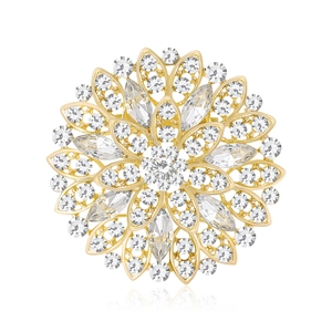 Lussuosa Spilla a Girasole in Lega di Strass per Donna Spilla a Forma di Fiore di Alta Qualità per Matrimonio Banchetto Gioielli
