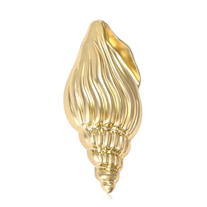 Modern Stainless Steel Sea Snail Conch Brooch Electroplated Metallic Glossy Pin For Men Women Fashion Jewelry Accessory
