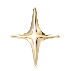 Minimalist Alloy Star Shape Brooch For Women High Polished Star Pin Fashion Commuting Jewelry Clothes Decorative Accessories