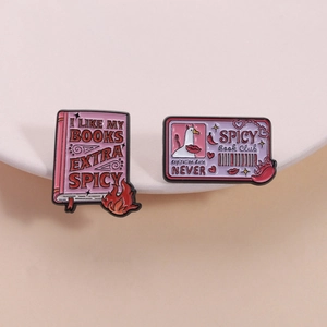 Spicy Book Club Enamel Pin Zinc Alloy Cartoon Duck Badge Brooch For Book Lovers Clothes Bag Creative Decorative Jewelry Gift