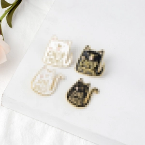 Cute Cartoon Cat Enamel Brooch Pins For Women Men Alloy Animal Badges For Backpack Hats Accessories Fashion Jewelry Gift