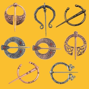 Broche Viking Celtique Vintage en Alliage Argent Antique Bronze Épingle de Cape Médiévale Nordique Bijoux Rétro pour Femmes Hommes