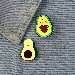 Mignonne Broche en Émail d'Alliage d'Avocat de Dessin Animé Badge de Fruits pour Vêtements Sac à Dos Décor Bijoux de Mode Femmes Enfants