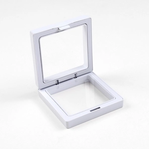 Vierkante PE-Film Zwevende Sieraden Display Box Draagbare Opberg Organizer Box Voor Ringen Oorbellen Broche Sieraden Geschenkverpackung