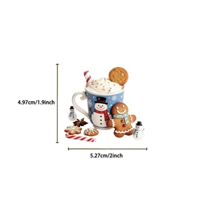 Christmas gingerbread man and coffee mug stickers for DIY scrapbooking and party decor