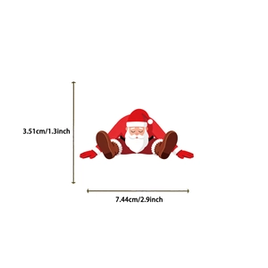 Creative Yoga Santa Claus stickers with dimensions 7.44cm width and 3.51cm height