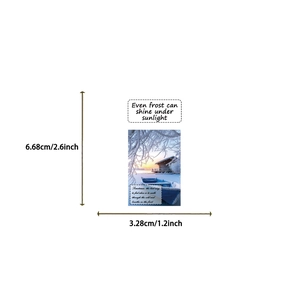 50 Winter snowy landscape art sealing stickers measuring 2.6x1.2 inches for gift decor