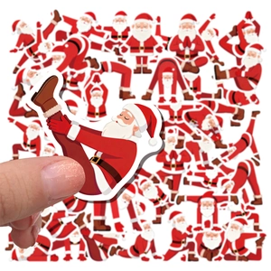 Yoga-Weihnachtsmann-Sticker-Set für kreative Weihnachtsdekoration auf Flaschen und Skateboards