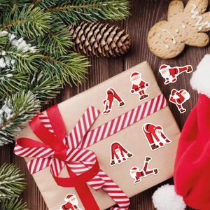 50 pieces of Creative Yoga Santa Claus stickers for Christmas scrapbooking and decor