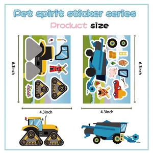 Pet Spirit sticker series farm machinery and tractors DIY stickers for kids laptops