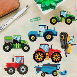 DIY cartoon engineering vehicle stickers with waterproof puzzles for kids craft