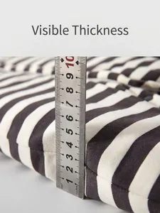 Thick 5cm padded cotton baby romper with black and white stripes for winter warmth