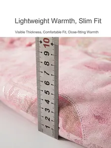 Pink floral quilted baby winter outfit showing 220g thick thermal cotton fabric depth