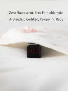 Dormeuse pour nouveau-né en coton sans agent fluorescent avec détails de fleurs