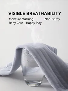 Pantalon bébé en coton à taille haute respirant montrant l'évacuation de l'humidité
