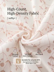Body bébé en coton à fleurs en tissu doux 40S haute densité pour nouveau-nés