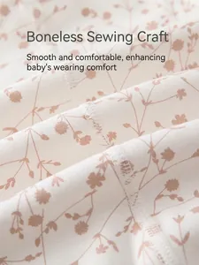 Barboteuse bébé en coton à fleurs avec coutures plates sans os pour le confort