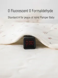 Barboteuse matelassée bébé avec motif floral, testée sans fluorescence et sécurité classe A