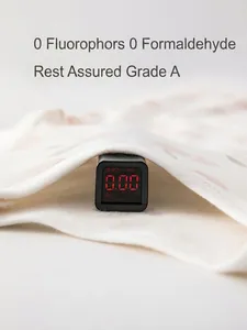 Cotton baby sleepwear showing zero fluorescence and formaldehyde safety test results