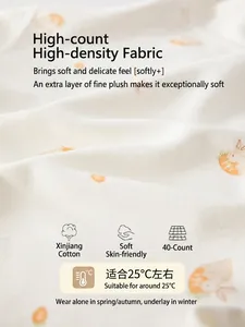 Body bébé en coton doux avec imprimé lapin mignon en tissu de coton 40s de qualité